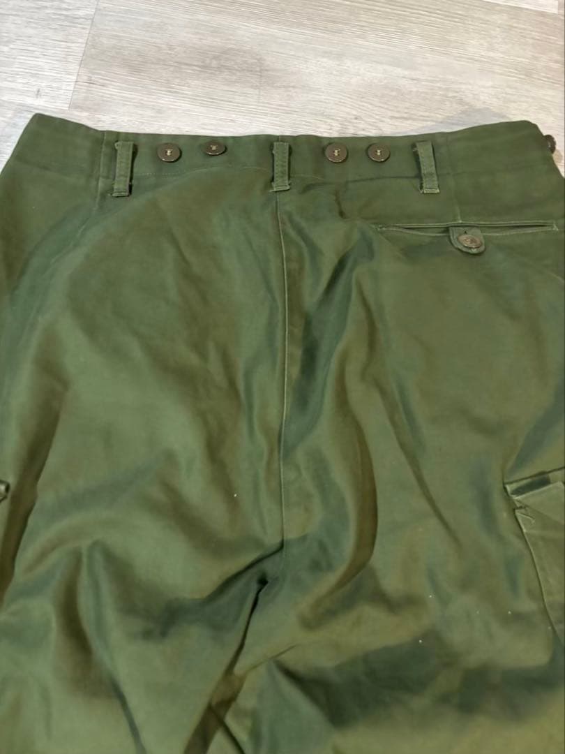 434 希少 スウェーデン軍 M59 カーゴパンツ C48 ベルト付き