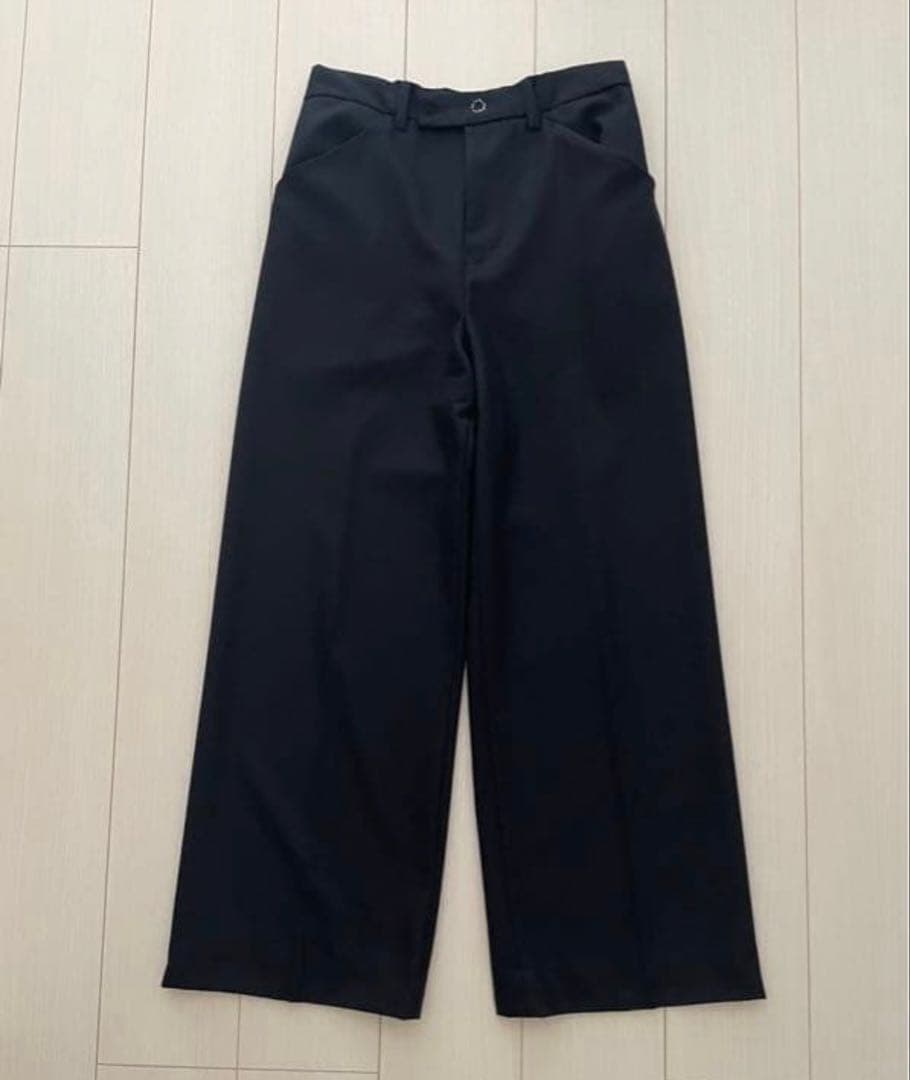 SUNSEA 20AW N.M THICKEND WIDE PANTS ブラック