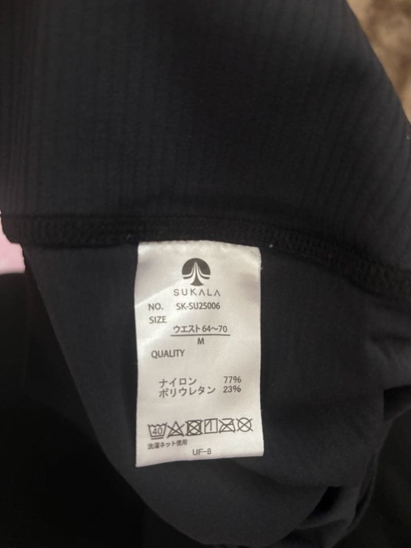 美品 【SUKALA】ネイビーブルー タンクトップ ブラックレギンス セット M