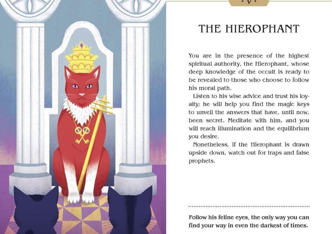 【正規品タロットカード】海外人気デッキ✨魔法のような神秘的な猫に導かれるデッキ