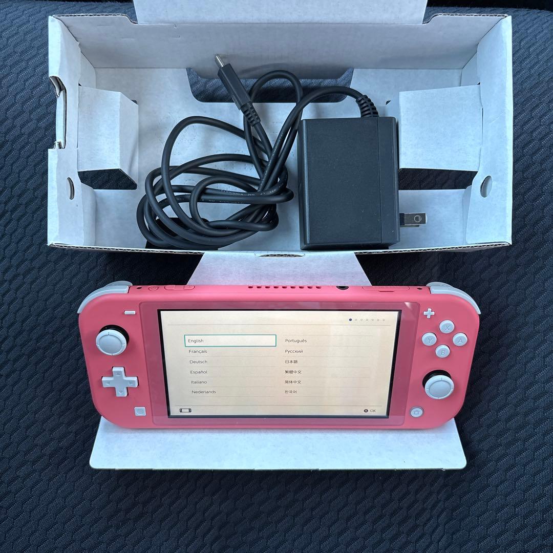 Nintendo Switch Lite ピンク モンスターハンターライズ付き