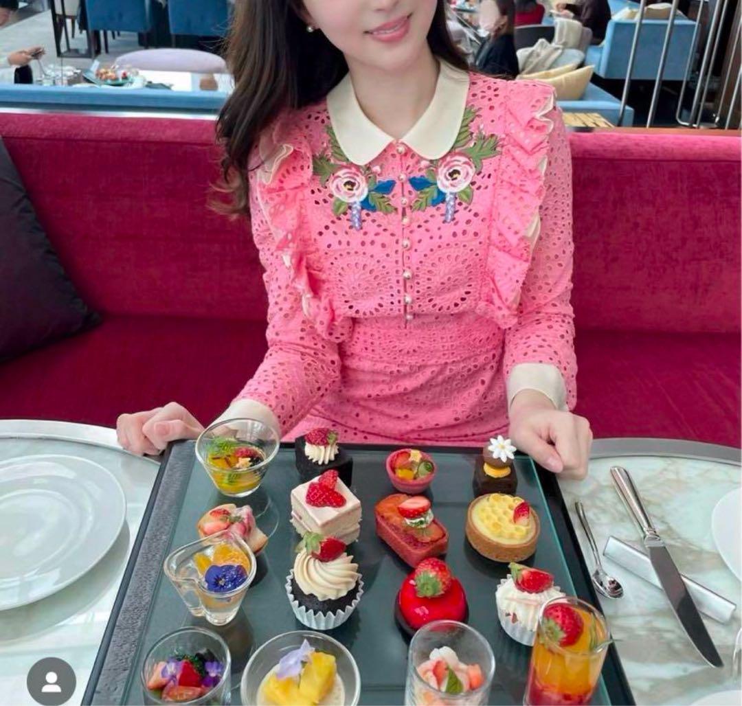 GUCCI 花柄刺繍　ミニワンピース　グッチ