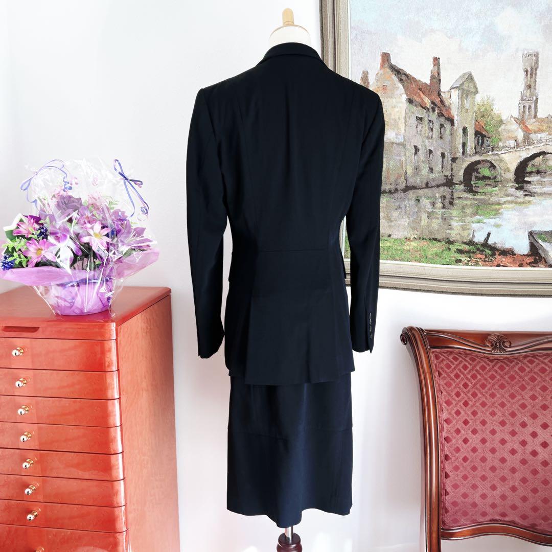 美品　GUCCIグッチ　スーツ　シンプル　フォーマル　ブラック　ウール　シングル