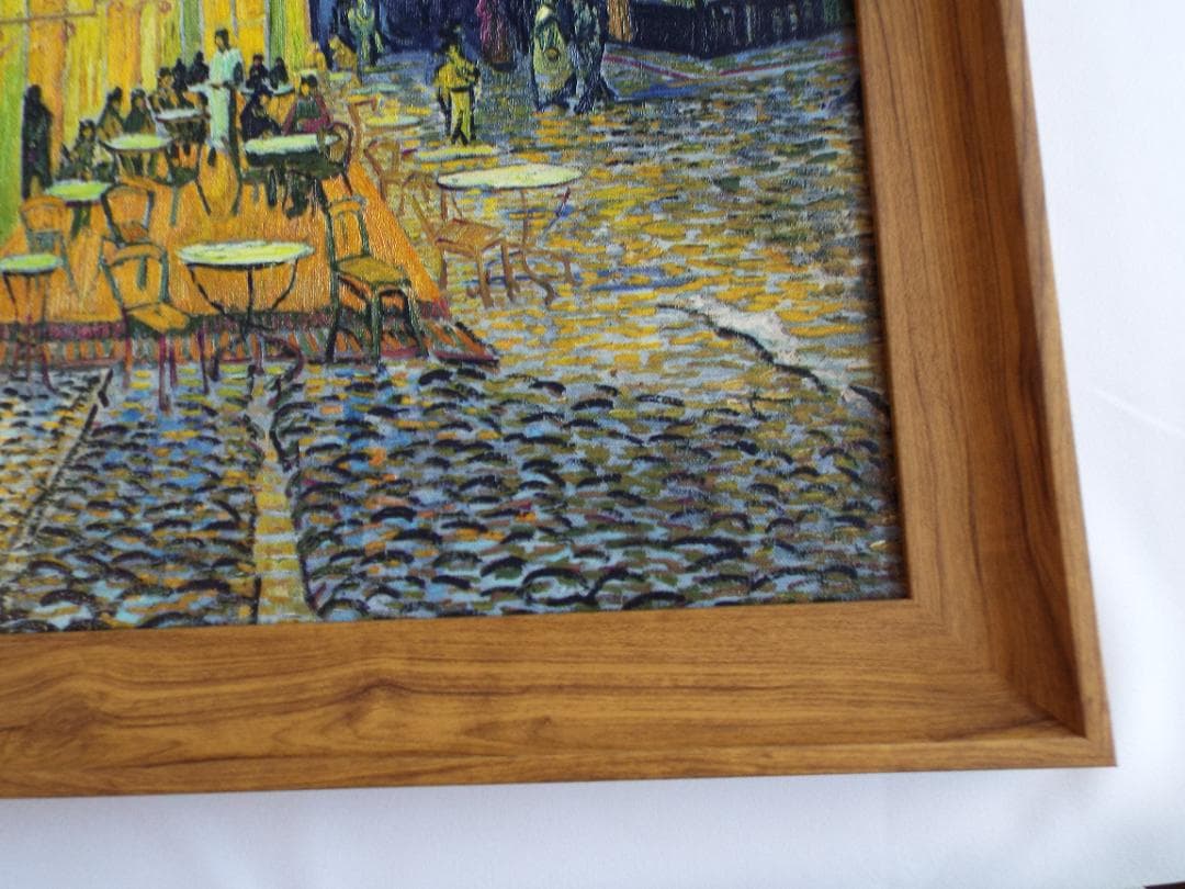 ゴッホ　夜のカフェテラス　ゴッホの立体複製画「アルゴグラフ」