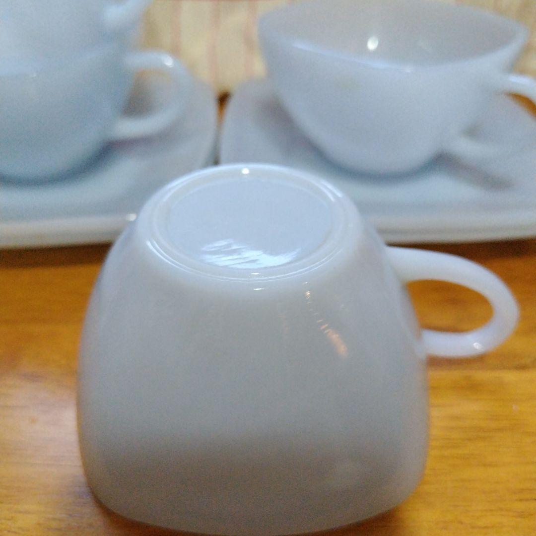 ファイヤーキング ブルー チャーム カップ & ソーサー ４客セット