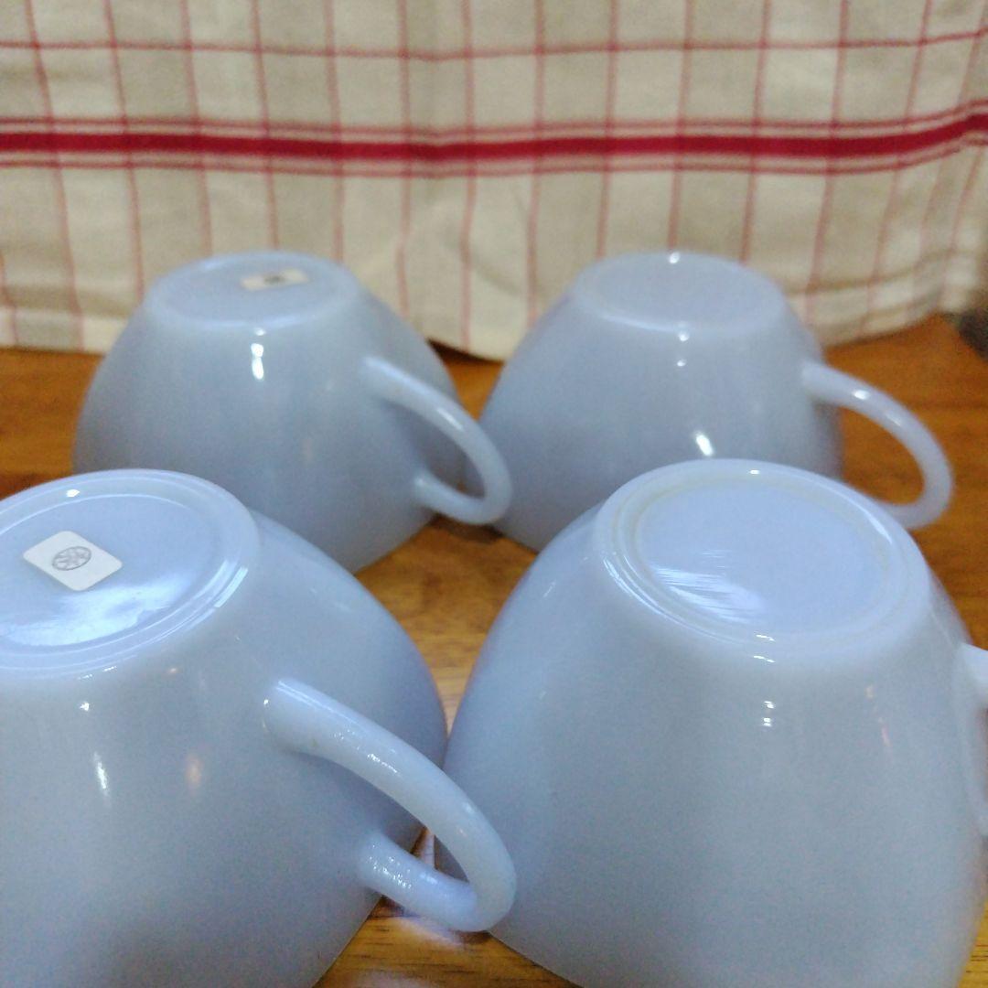 ファイヤーキング ブルー チャーム カップ & ソーサー ４客セット