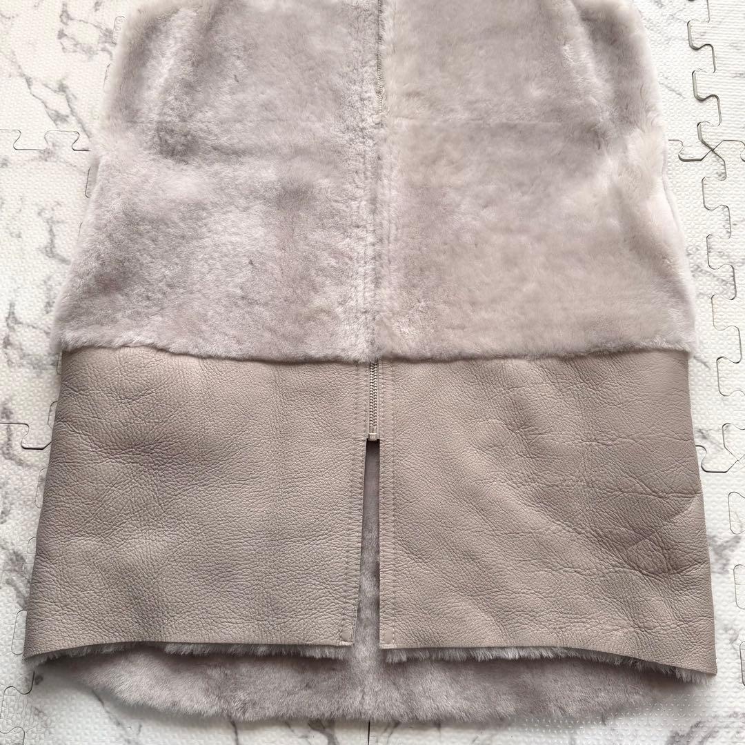 美品✨Zela'l 元町ゼラール リバーシブル ムートン ジレ フォックスファー