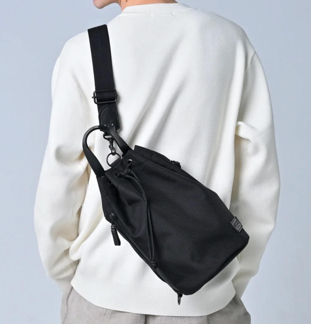 美品 カワニシカバン bov ボブ コーデュラ 巾着型 バッグ ボンサック