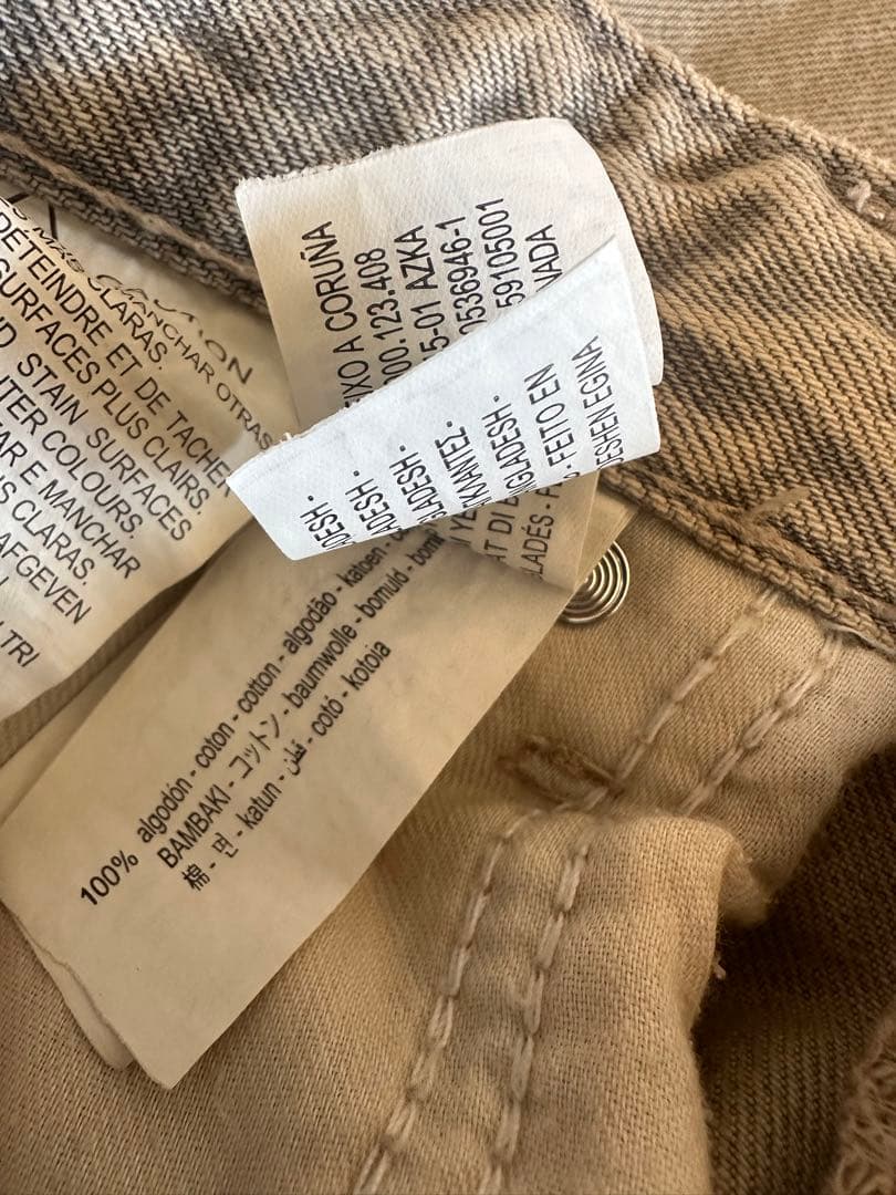 【大人気完売商品！タグ付き】ZARA カーゴ ミッドライズ デニムパンツ