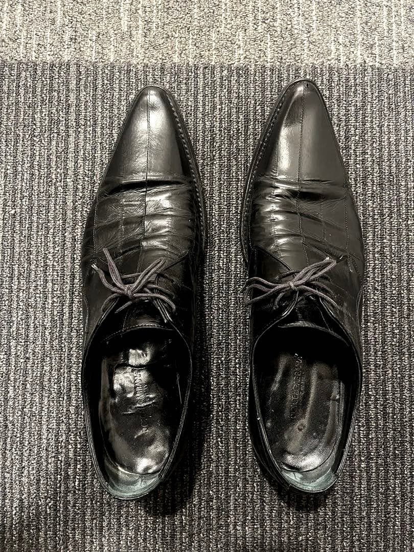 ドルチェ＆ガッバーナ 靴　黒　26.5 イールスキン ビジネスシューズ