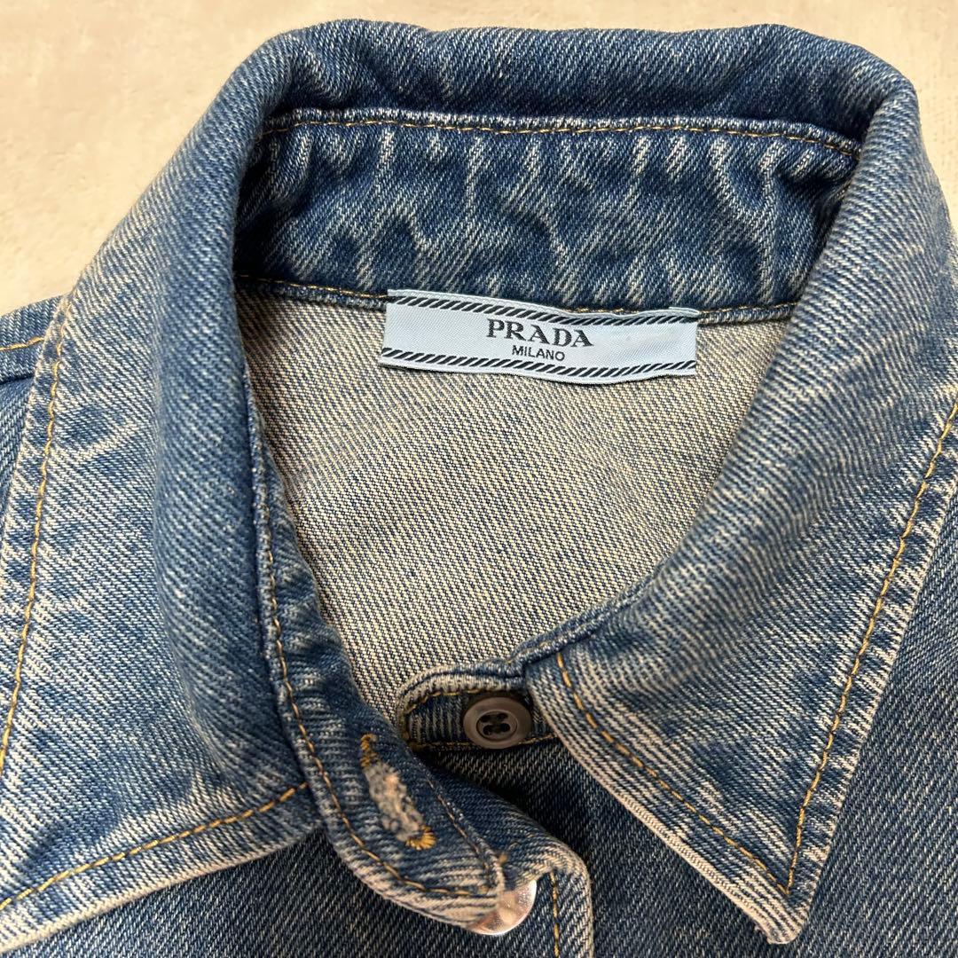 【極美品】プラダ デニムシャツ　オーバーサイズ　36 S