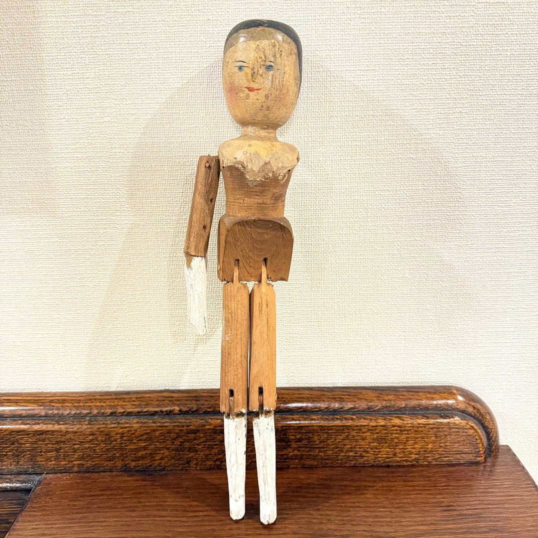 【SALE】ドイツ アンティークペグドール Grodnertal 木の人形