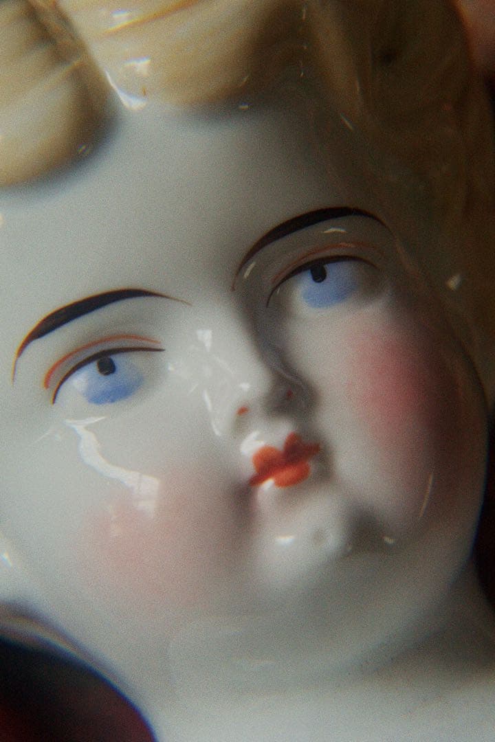 アンティーク チャイナヘッドドール ビスクドール ショルダーヘッド