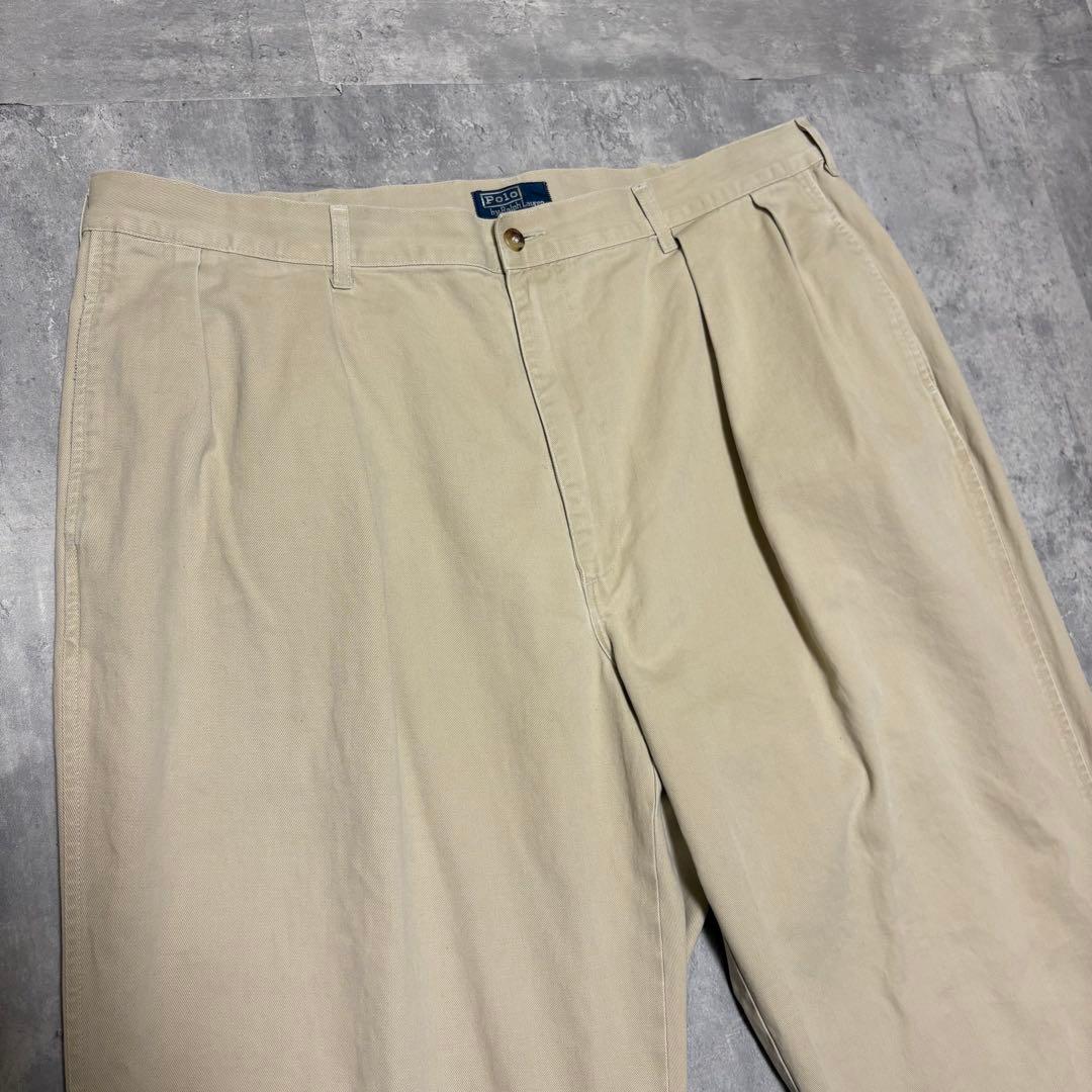 90s ポロバイラルフローレン　USA製 ポロチノ　チノパン　初期タグ　w42