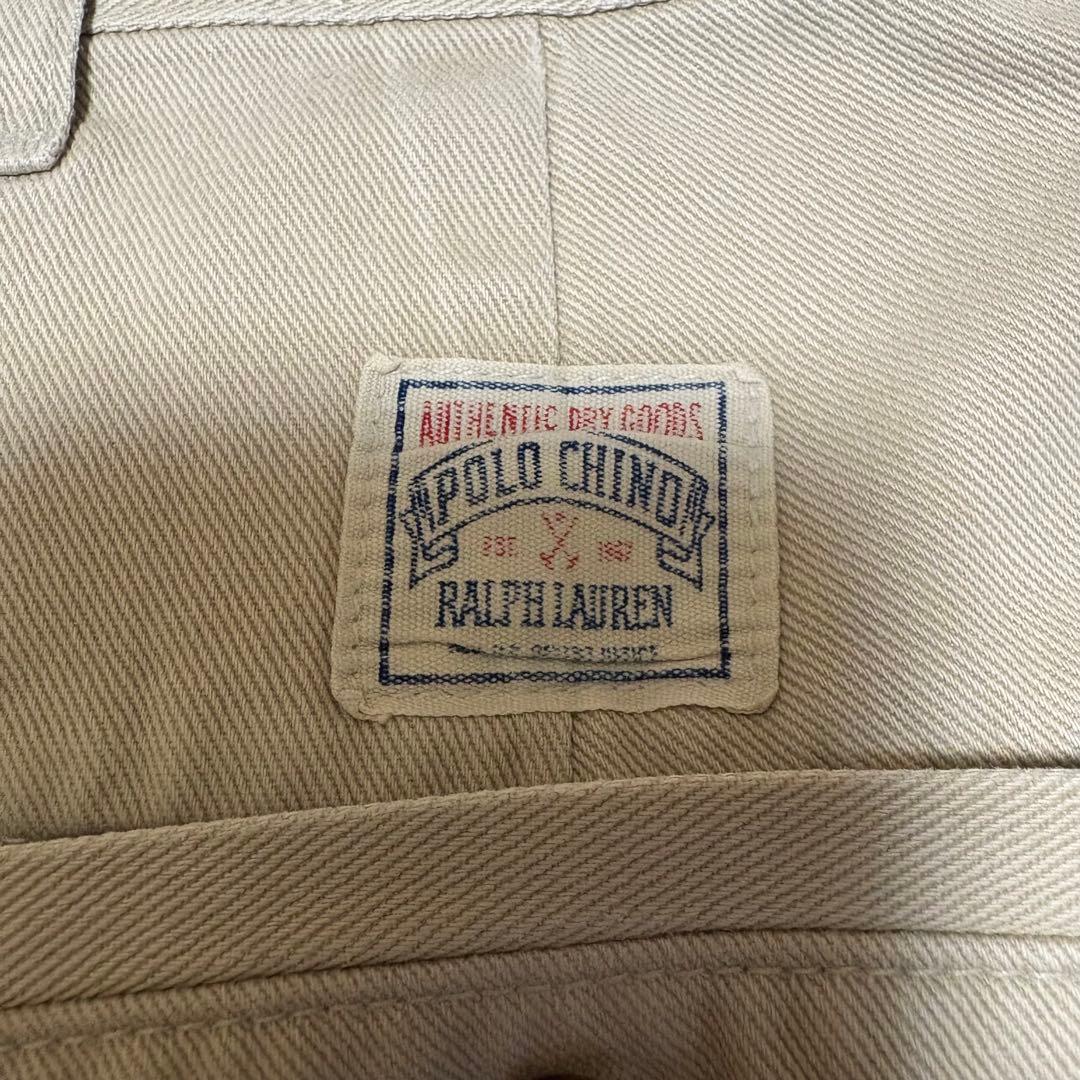 90s ポロバイラルフローレン　USA製 ポロチノ　チノパン　初期タグ　w42
