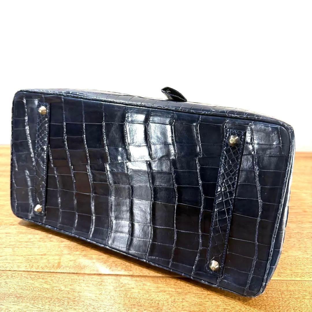 ママ様後専用 美品 JRA公認 定68万 最高峰 クロコダイル ハンドバッグ