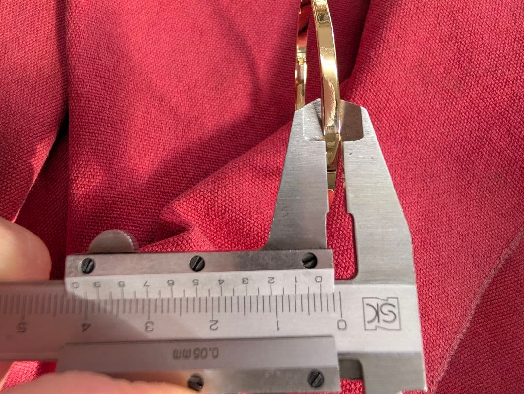 K18ハンドメイドバングル 約8.1g