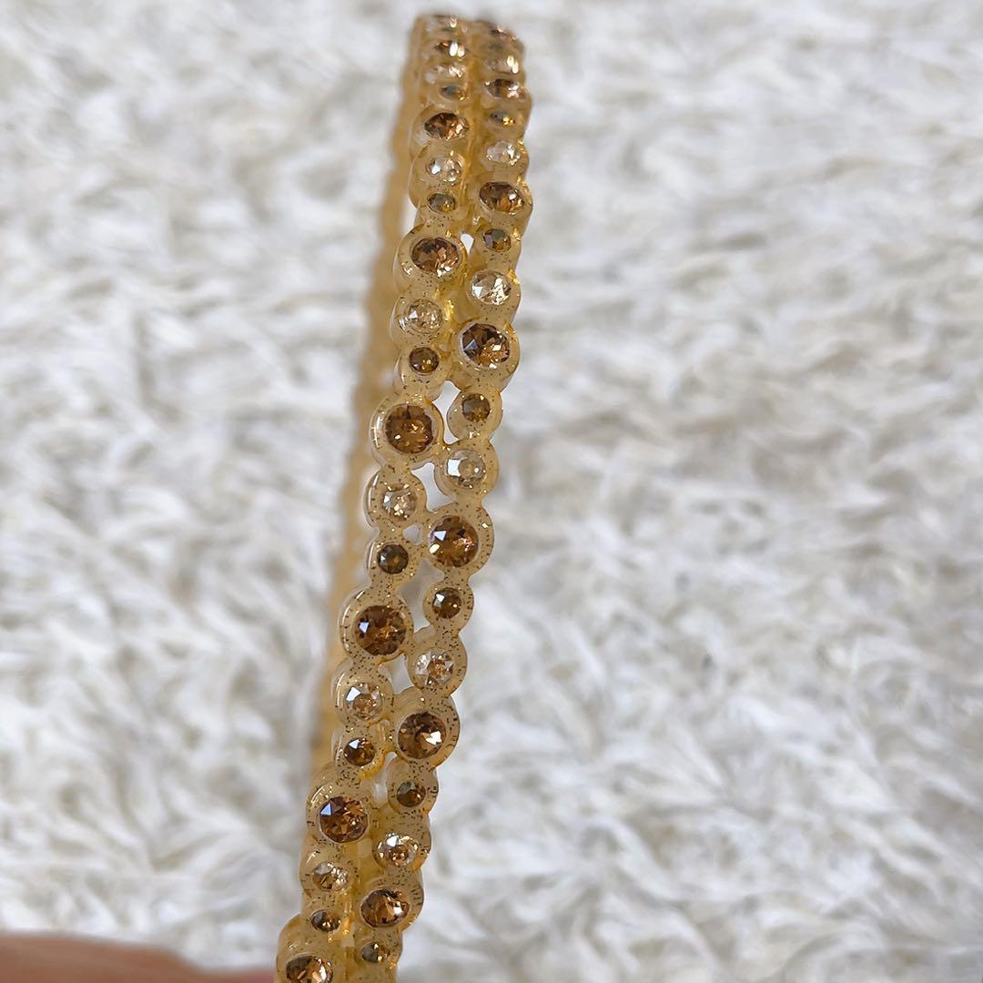 美品　アレクサンドルドゥパリ　カチューシャ　保存袋付き　ラインストーン　ゴールド