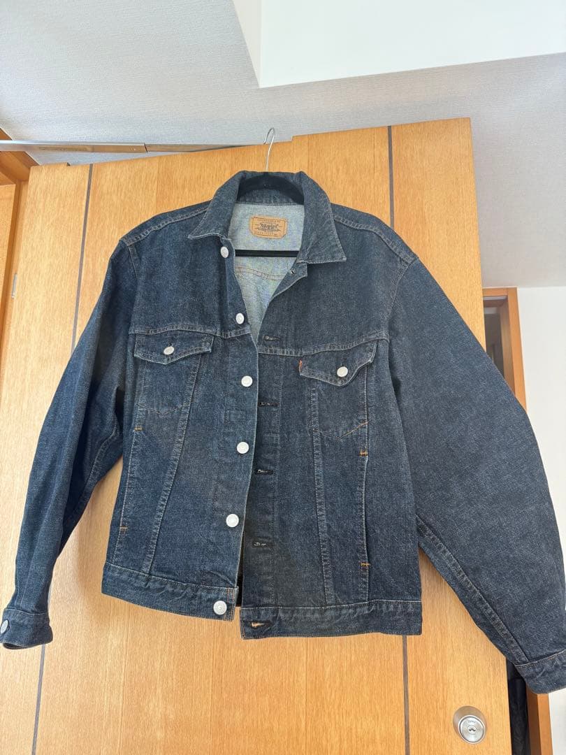 Levi's 先染めブラック デニムジャケット Lサイズ