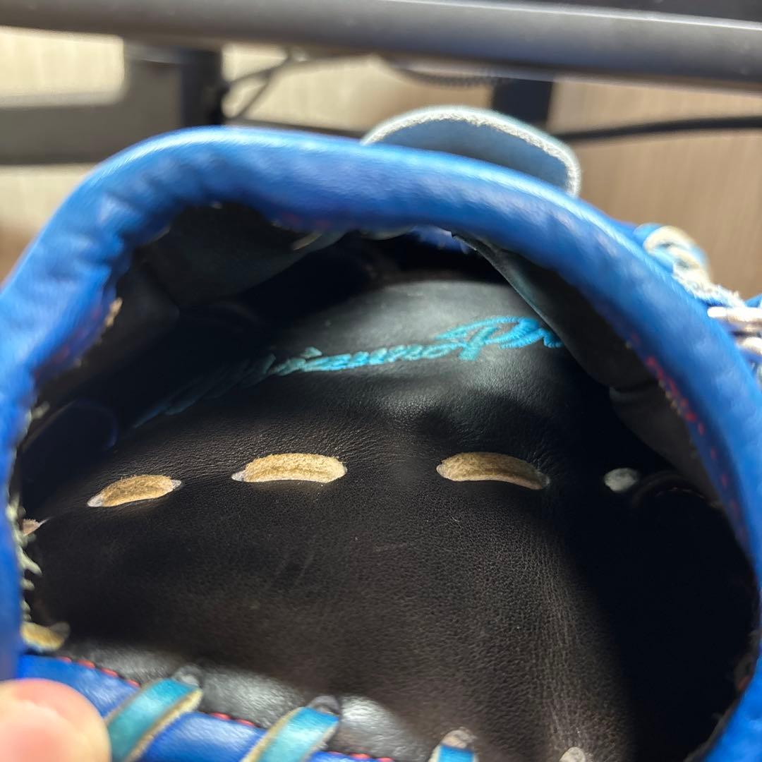 ミズノ 軟式グローブ 青
