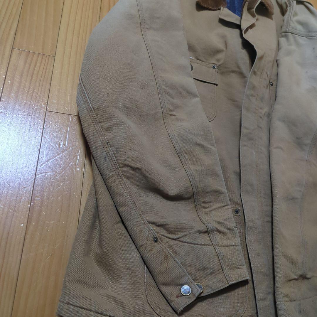 80sCarharttミシガンチョアコート　STUSSY元ネタ　ジップ仕様