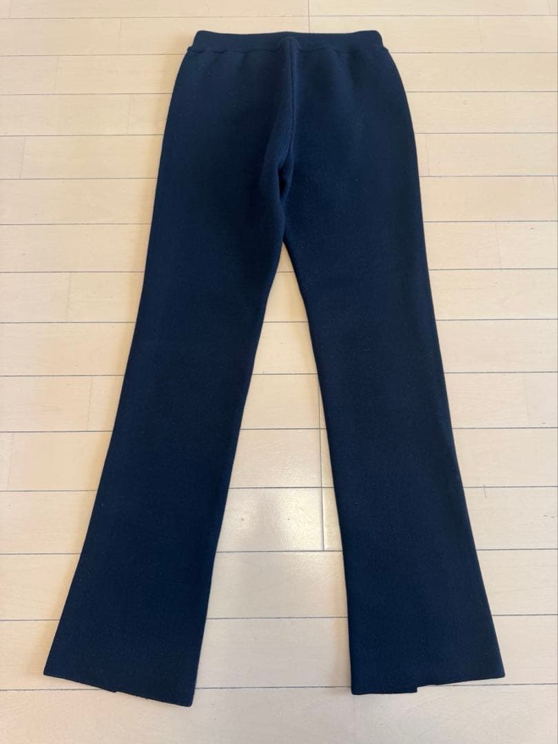 【 R'IAM PLAGE】スリットニットパンツ　36サイズ　クロ