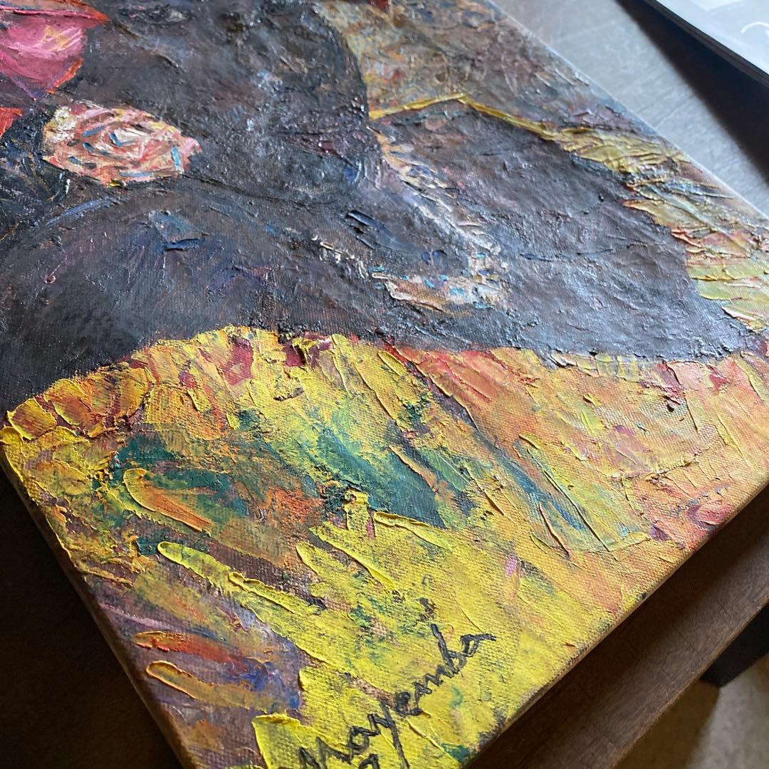 絵画　アート　美術作品　アフリカの女性