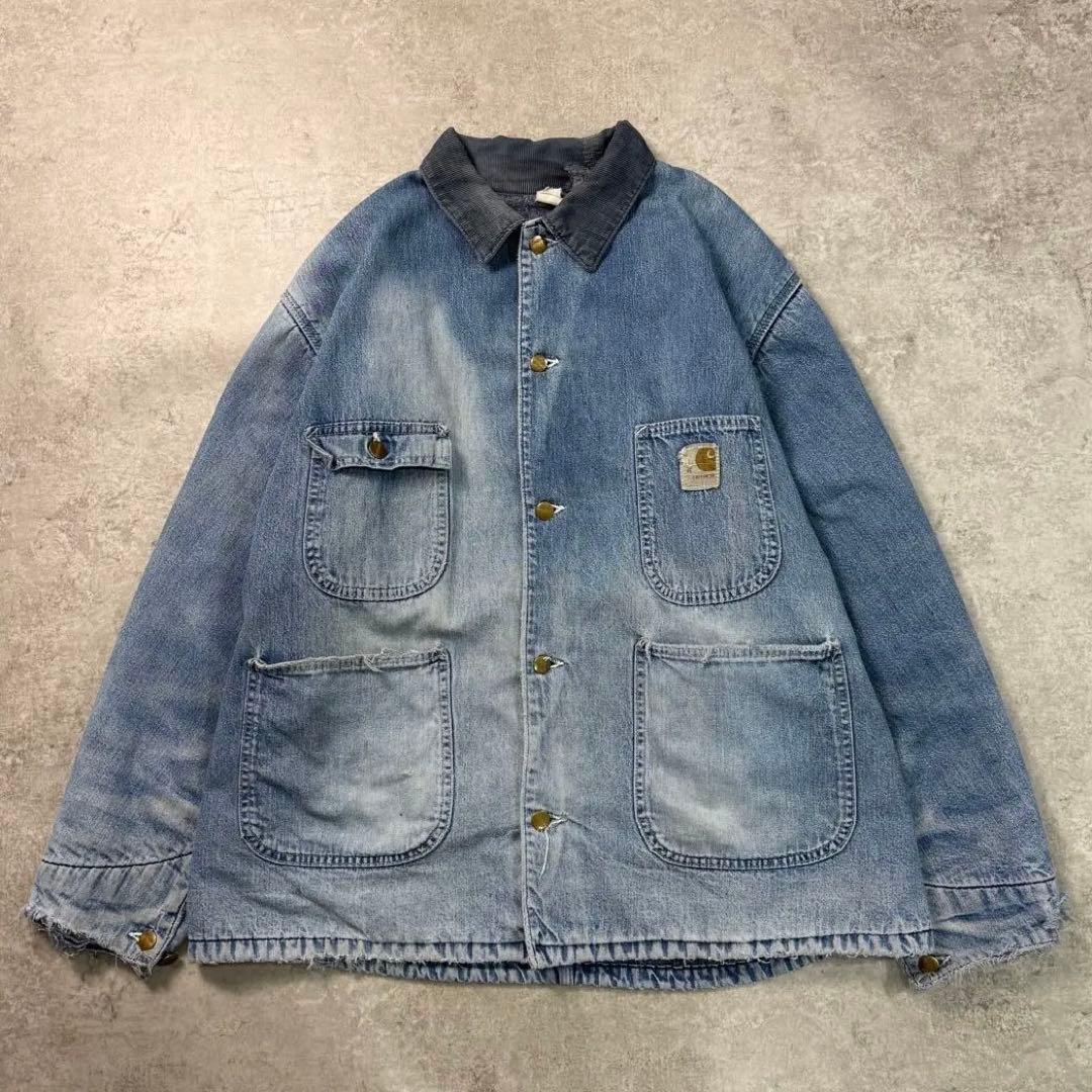 超希少60s■カーハート【L】チョアコート カバーオール デニム ヴィンテージ