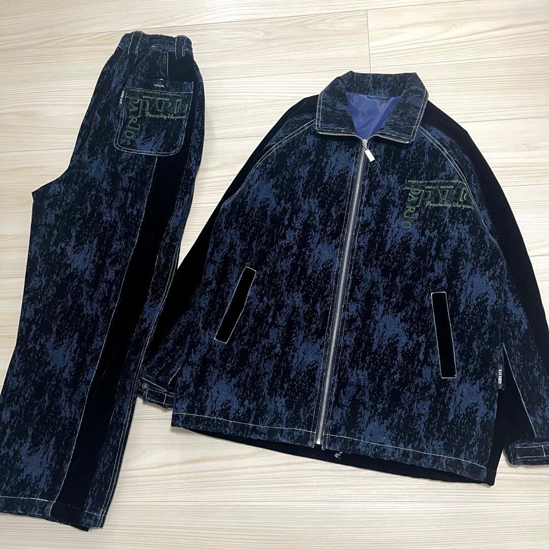 極美品✨90s PARTO SPORT ヘビーベロアセットアップ上下 B系Y2K