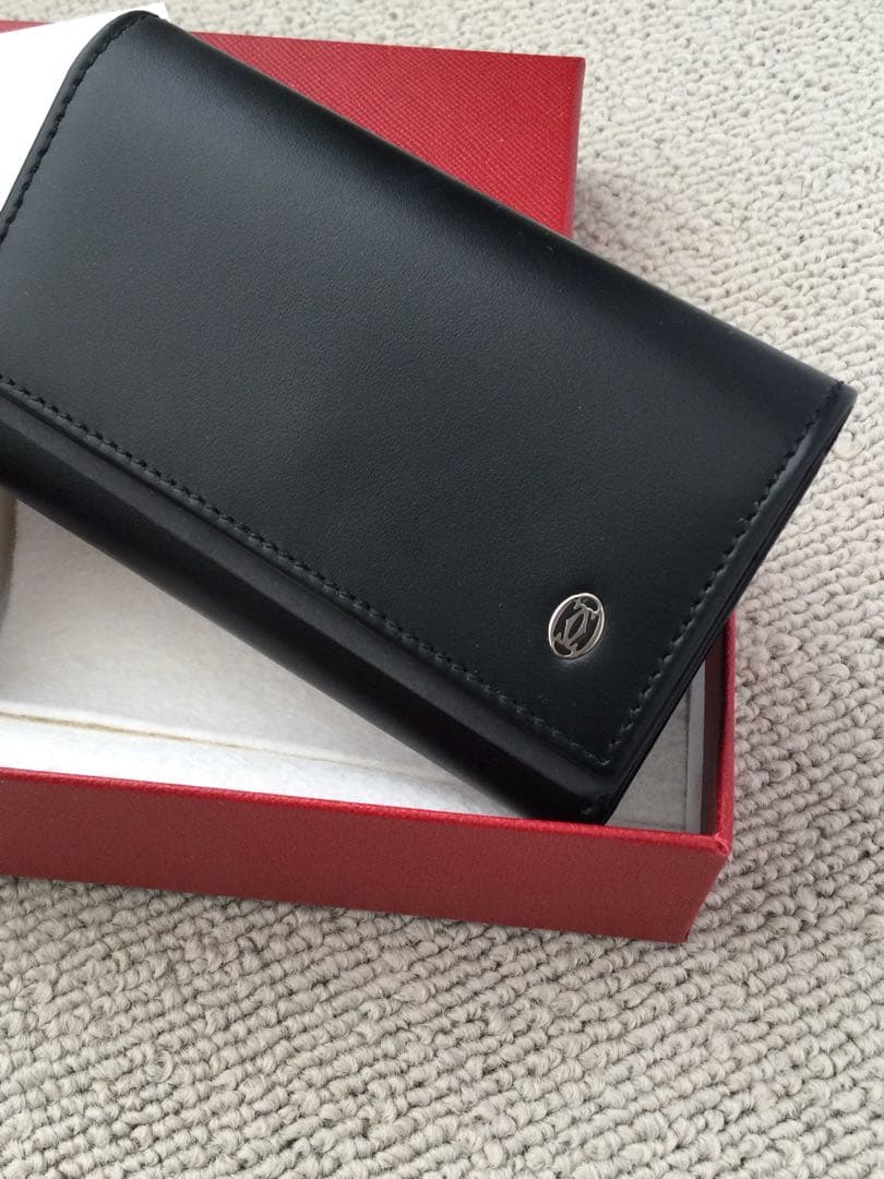正規品 カルティエ Cartier 黒 レザー キーケース