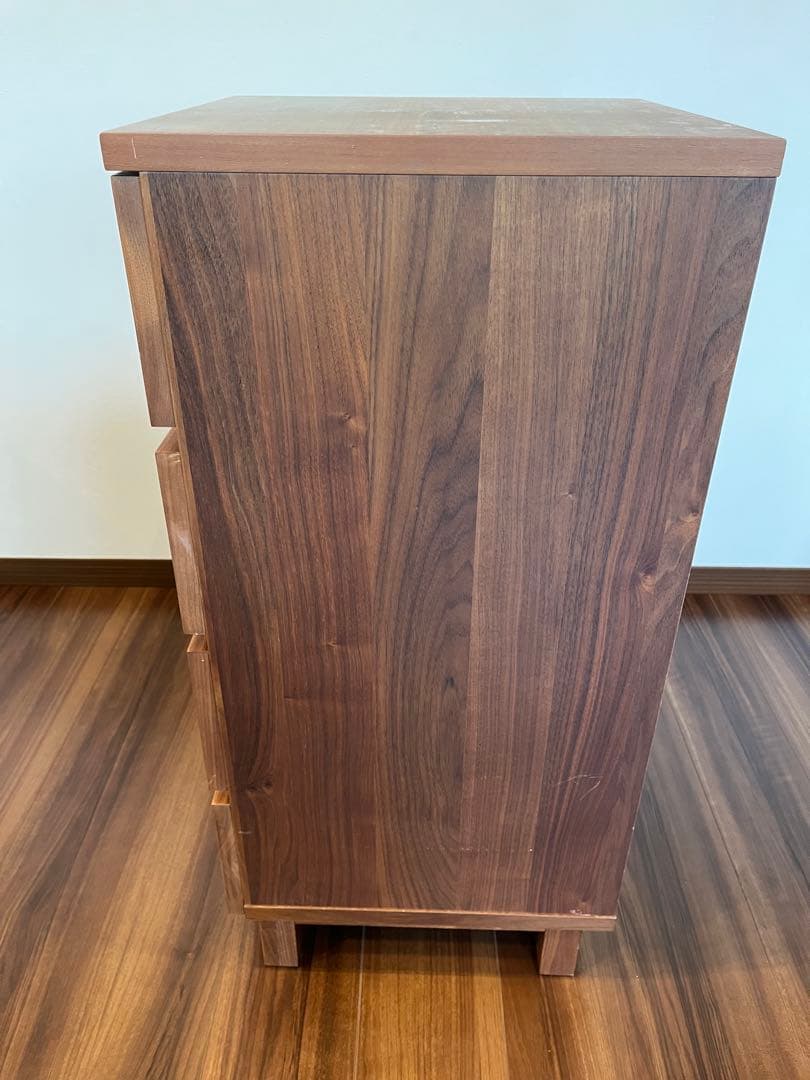 無印良品　4段チェスト　ウォルナット