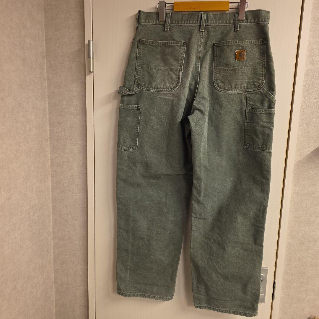 2007年メキシコ製　カーハート　ダブルニーブラック　ペインターパンツ　フェード