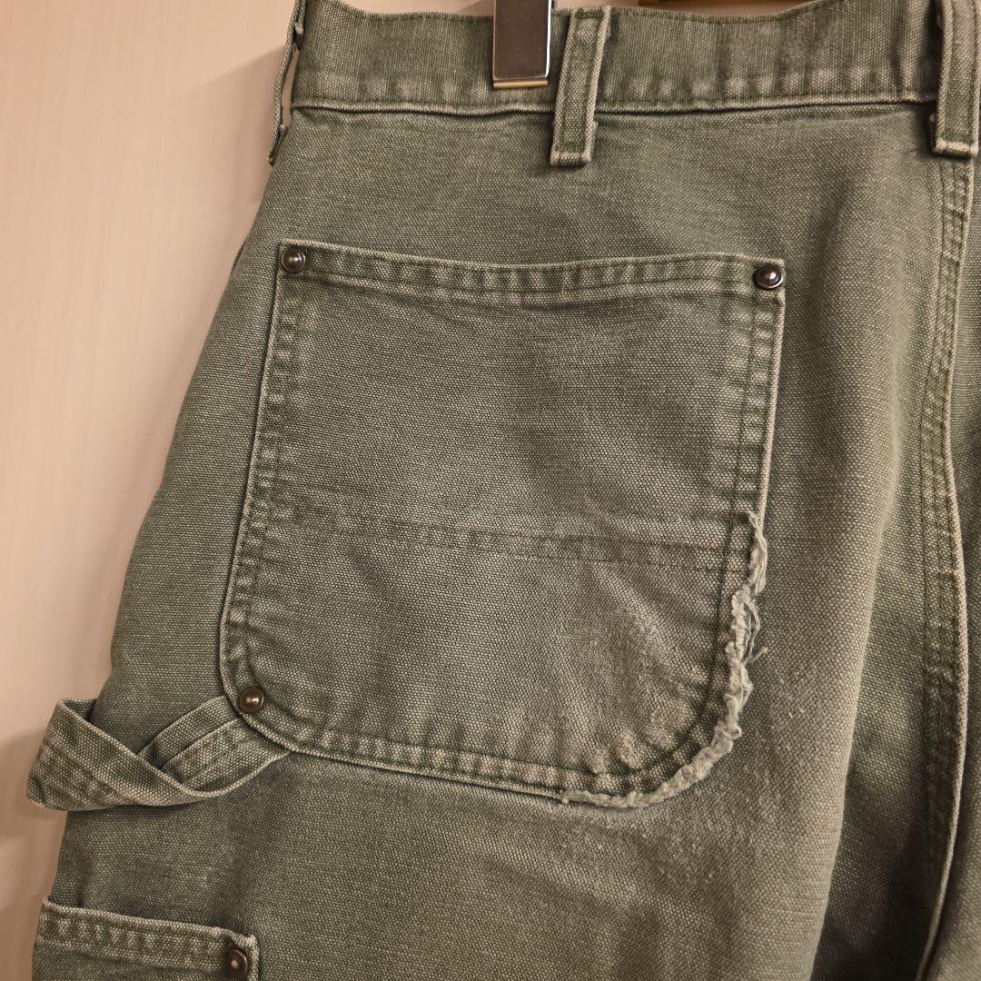 2007年メキシコ製　カーハート　ダブルニーブラック　ペインターパンツ　フェード