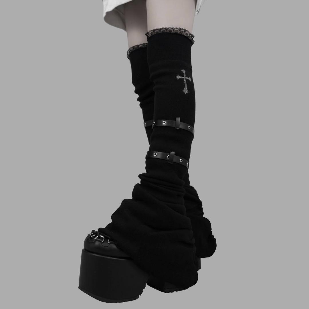 DimMoireディムモアール 十字の誓いニーハイウォーマー ブラック 正規品