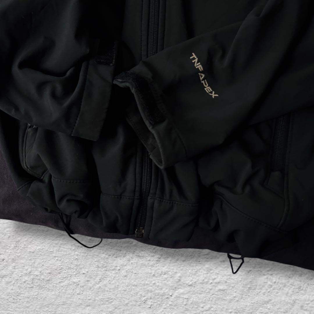 ノースフェイスソフトシェルジャケット90sブラックvintage古着USA規格