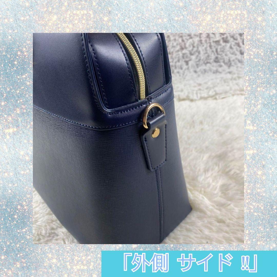 #売切り値#匿名美品 「#目々澤鞄 #ビジネスバッグ #ネイビー #A4 」