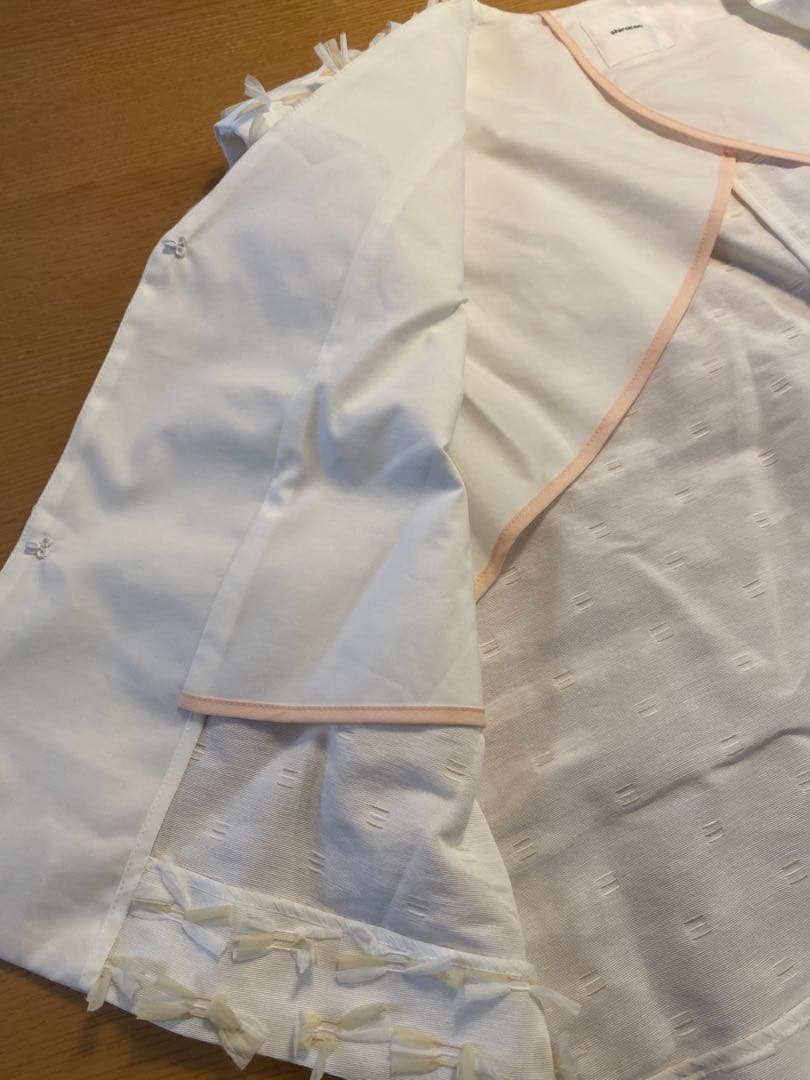 yori shirocon ミニリボンショートジレ 38 ホワイト×ホワイト