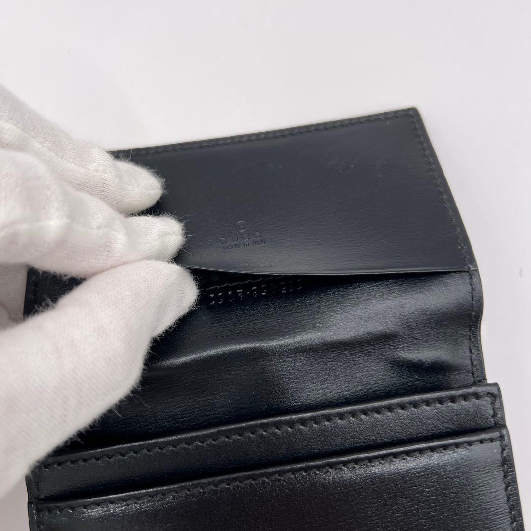 GUCCI 名刺入れ　カードケース　GGマーモント　　ブラック　665453