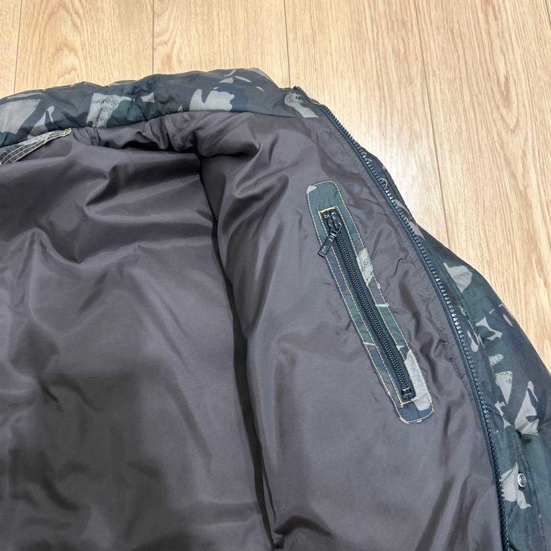 Y2K ファーダウンジャケット 迷彩　お兄系 フェアリーグランジ N2B 平成