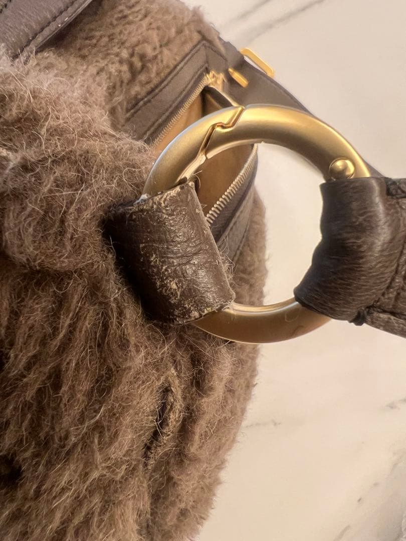 Max Mara テディベア　ブラウンボディバッグ