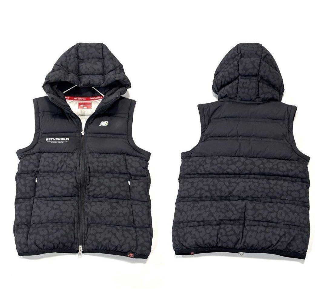 ニューバランスゴルフ　1/M ダウンジャケット　2way ブラック　レオパード