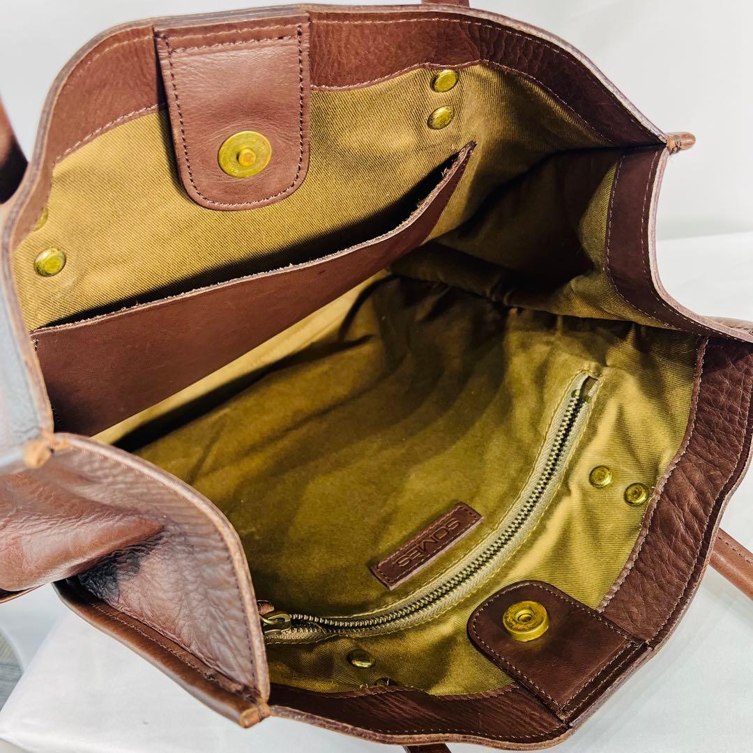 SOMES ソメスサドル　レザー ビジネスバッグ　トート　ブラウン　男女兼用