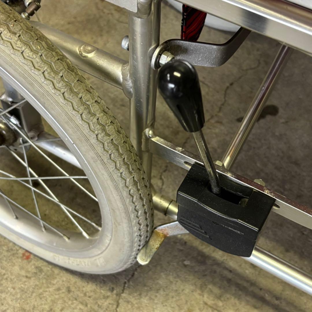 NICK 介助用車椅子 アルミ製 赤系チェック柄 車いす 札幌