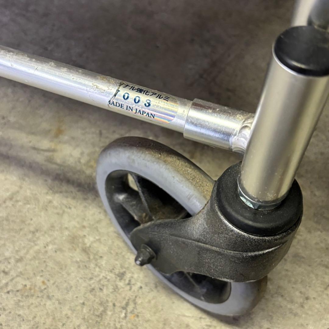 NICK 介助用車椅子 アルミ製 赤系チェック柄 車いす 札幌