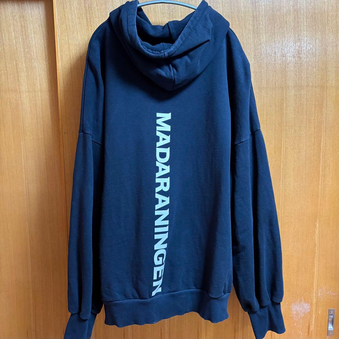 MADARANINGEN マダラニンゲン 猫プリント ブラックパーカー フーディ