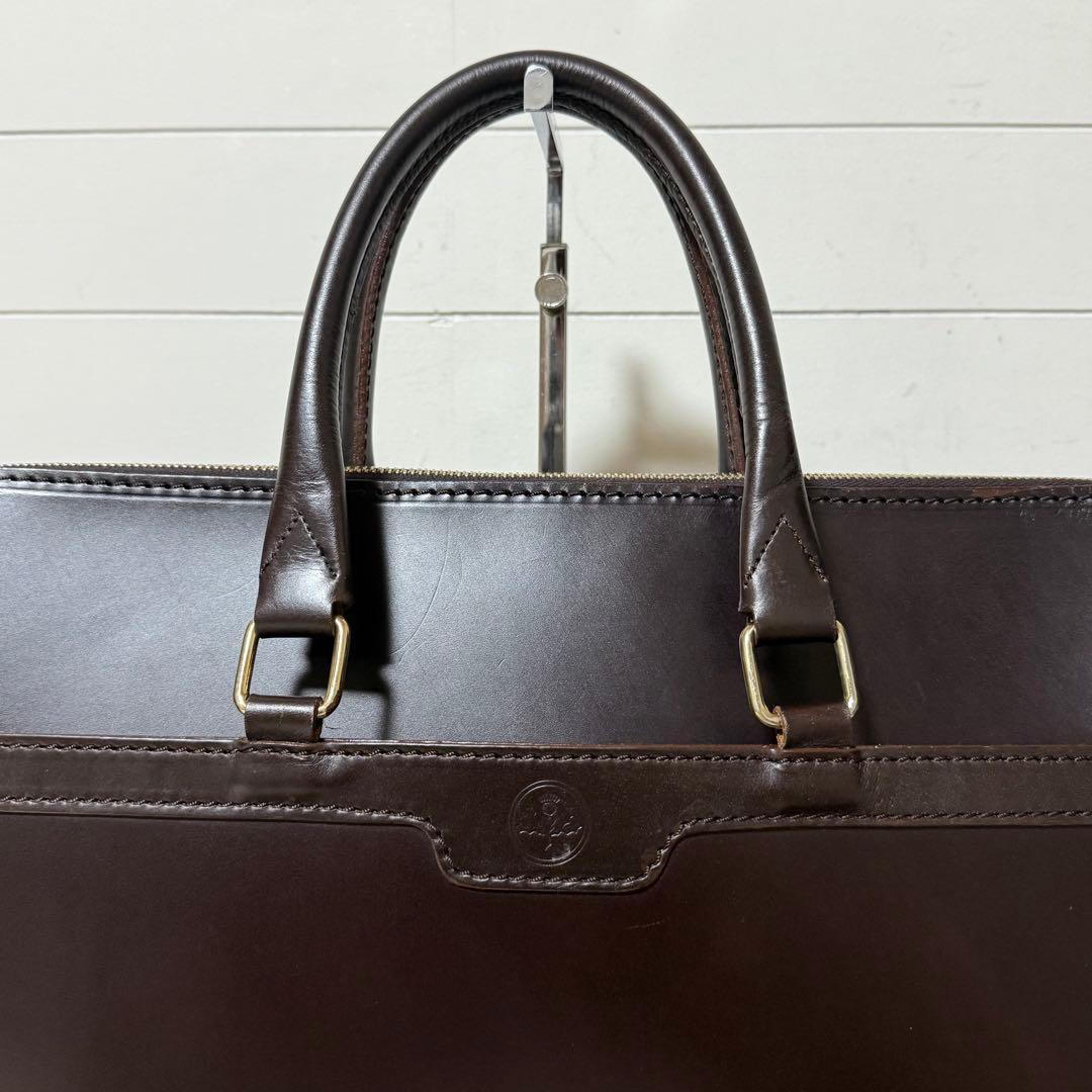 ⭐️未使用級⭐️ GLEN ブリーフケース　ブライドルレザー　ブラウン