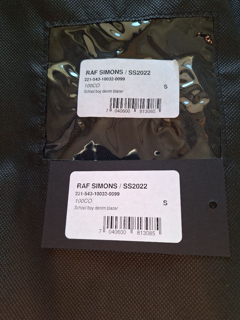 ジャケット・アウター RAF SIMONS School boy denim blazer BLACK