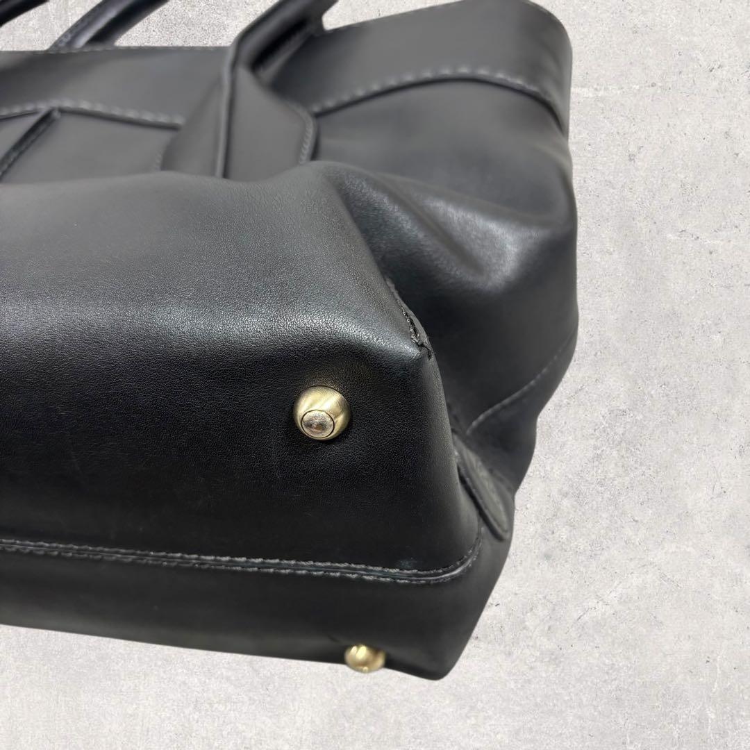 ひろちゃんTOD'S トッズ Dバッグ ハンドバッグ レザー 黒 ゴール