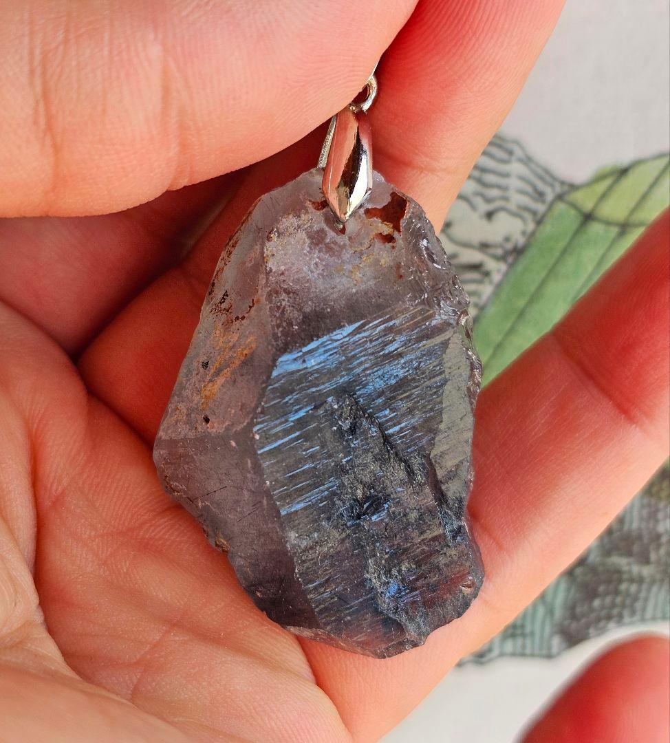 akko様★専用★激烈に超希少‼️ブルーザギマウンテン原石 ペンダント
