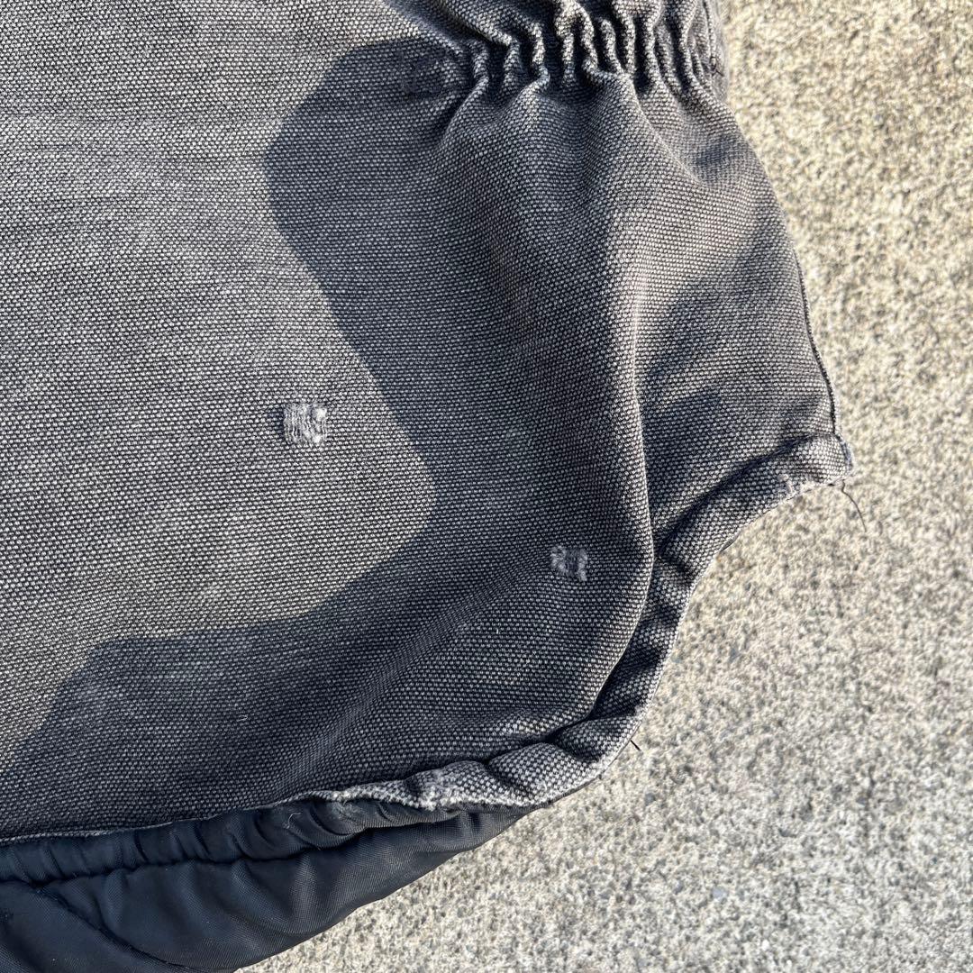 Carhartt ブラック ダウンベストUSA製　極上フェードXL